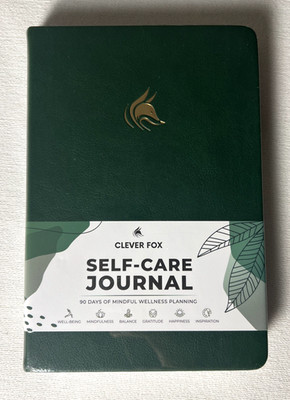 Clever Fox Self-Care Journal 90 Days of Mindful Wellness Planning NEW Forest Gr.