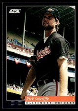 1994 Score Rick Sutcliffe Baltimore Orioles #497