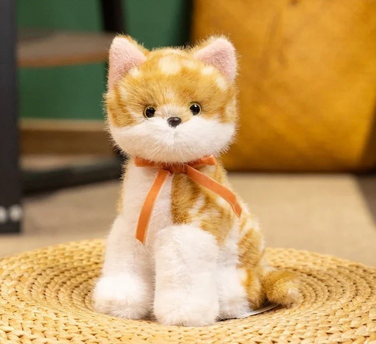 Orange Tabby Cat 8 Inch Stuffed Animal Plush Toys Toddler Doll Kids Gifts