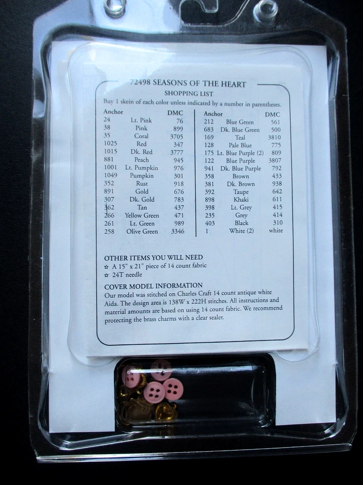 SEASONS OF THE HEART Dimensions Charts & Charms  CHARLES WYSOCKI - image 2 of 2