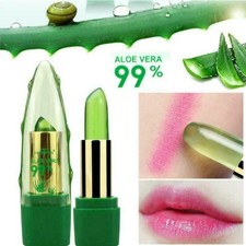 2pc Aloe Vera Lipstick Lip Balm Color Mood Changing Long Lasting Moisturizing
