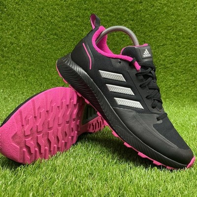 DAMEN ADIDAS RUN FALCON TR 2.0 SCHWARZ/PINK SPORTSCHUHE GRÖßE UK 7,5 (A05)