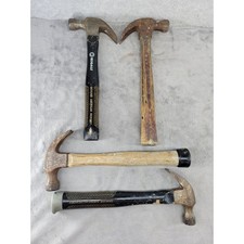 Kobalt Genuine American Hickory & Wood Handle Claw Hammer Lot of 4 Steel 13in