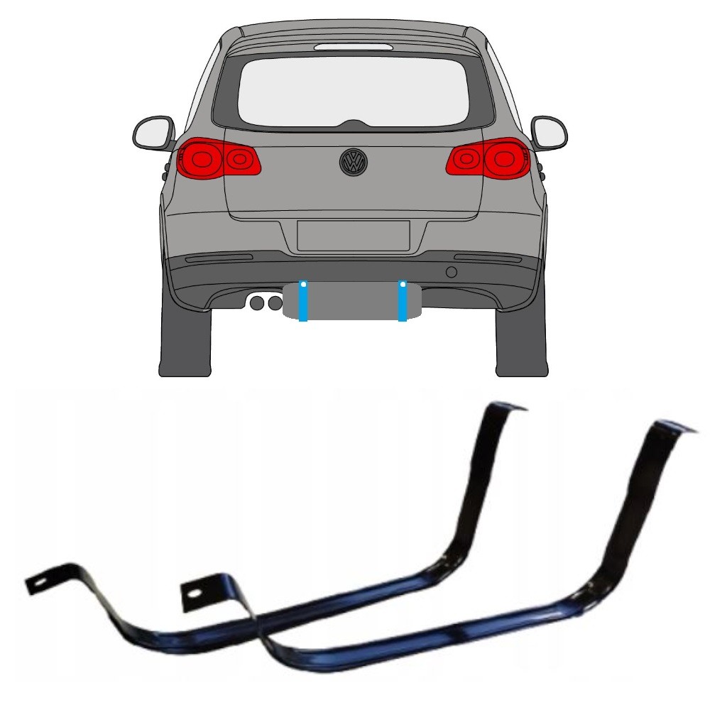 Fuel tank straps for Volkswagen Tiguan 2007-2016