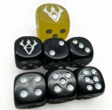 Pokemon TCG CCG Dice Sets - Forbidden Light - Black Yellow - ETB Brand New