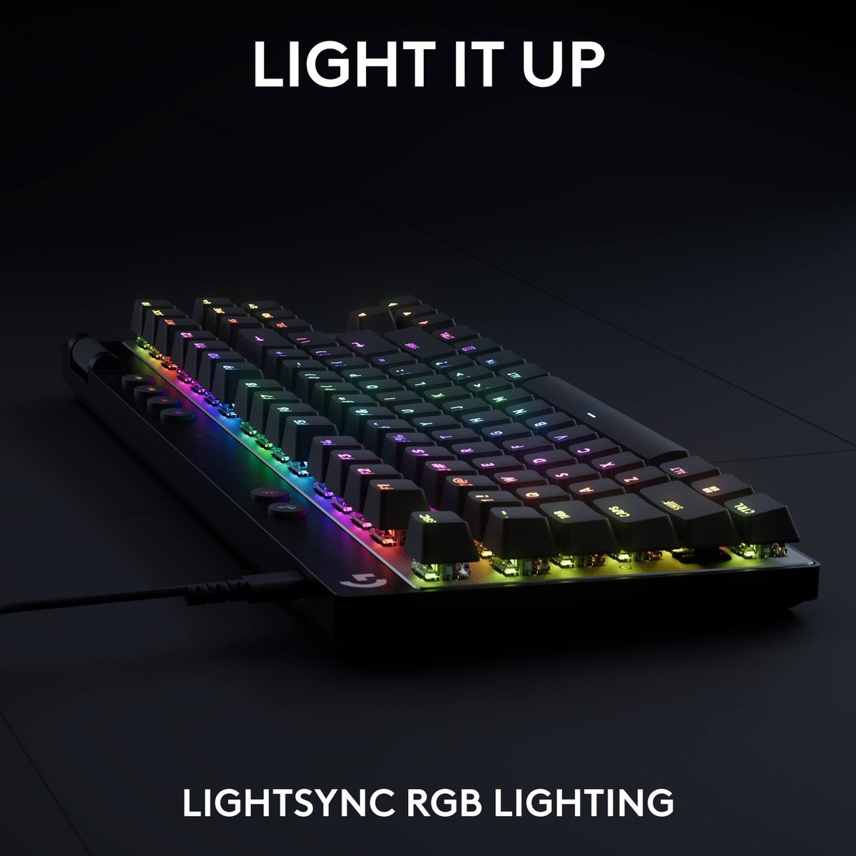 Logitech - PRO X TKL RAPID Wired Hall-Effect Gaming Keyboard with