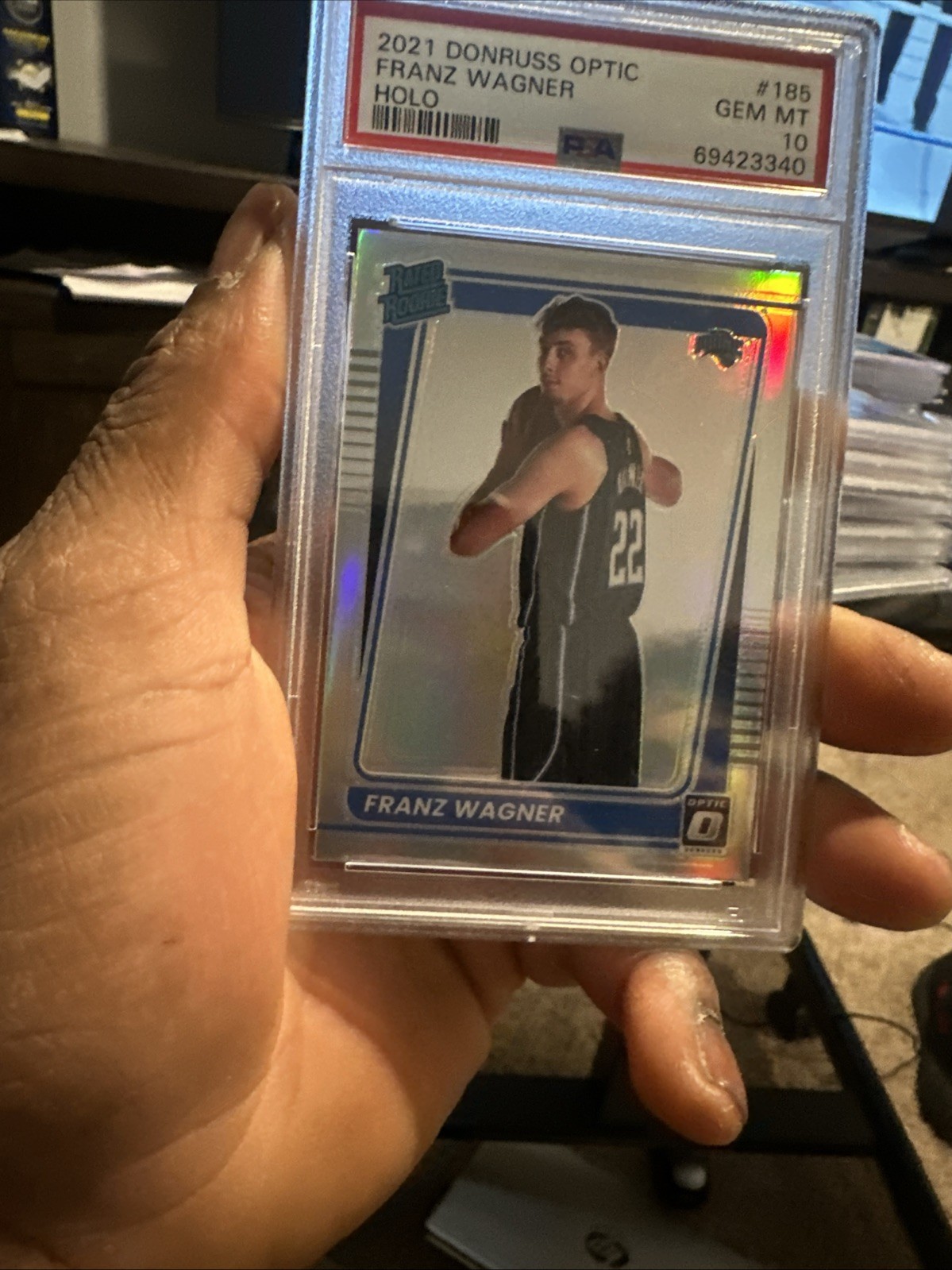 2021-22 Panini Donruss Optic - Rated Rookie Franz Wagner #185 Holo Prizm (RC)