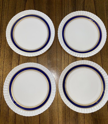 Lenox Georgian Blue Salad Plates 7” Set 4