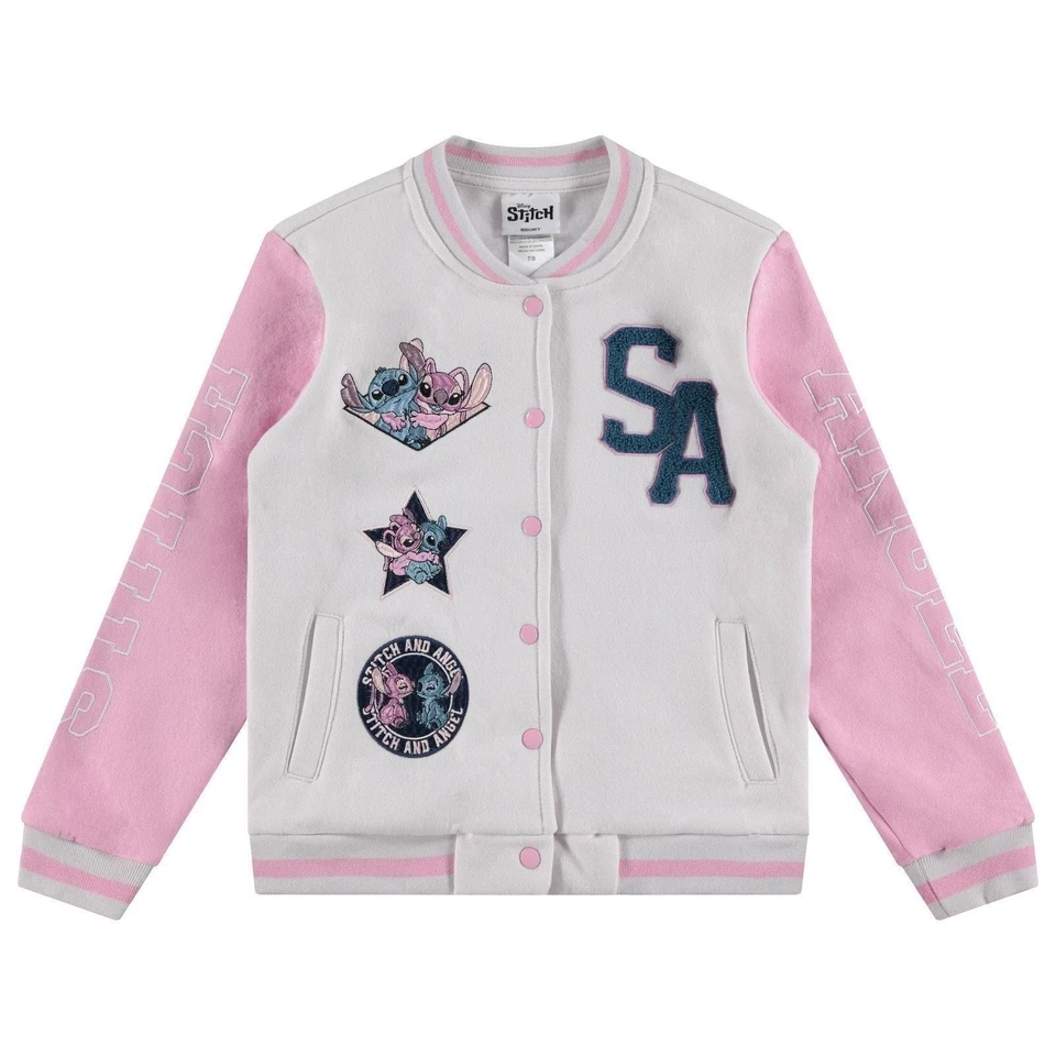 Disney Lilo,Stitch and Angel Varsity Bomber Jacket - Little and Big Girl... - Image 3 of 4