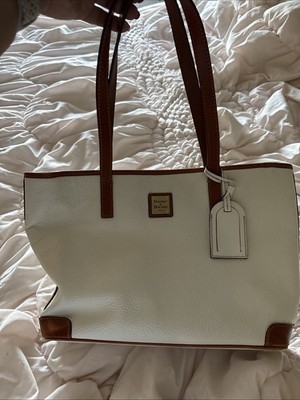 Dooney & Bourke Authentic Pebble Hobo Shoulder Handbag Bag - Cream