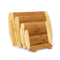 Schneidebrett Bambus KüChenbretter FrüHstüCksbrettchen Brettchen Set