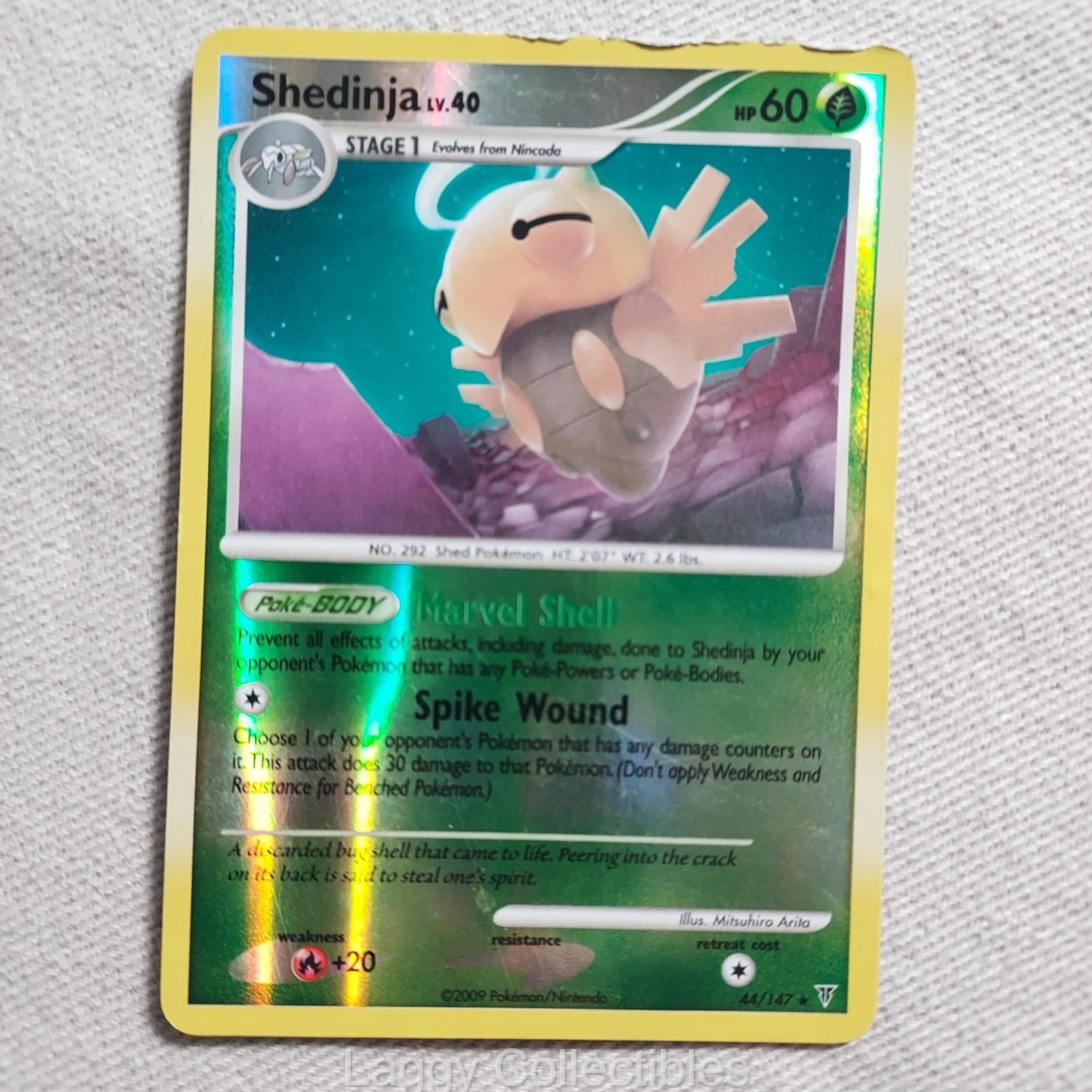 Pokemon Supreme Victors 44/147 Shedinja - Reverse Holo Rare - Damaged