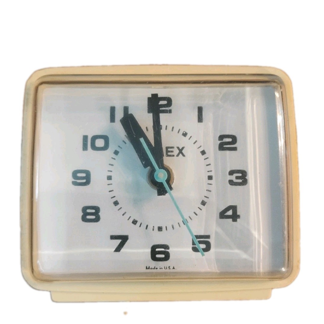 Small Bedside Alarm Clock Made In Usa, Working