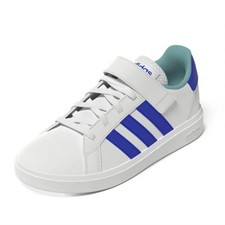 Adidas Grand Court 2.0 White and Blue Sneakers Sz 2.5 Big Kids Brand New w/ Tags