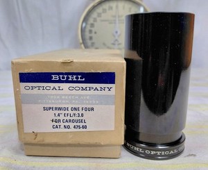 BUHL OPTICAL 1.4 IN. SUPERWIDE PROJECTION LENS FOR CAROUSEL CAT. NO. 475-60