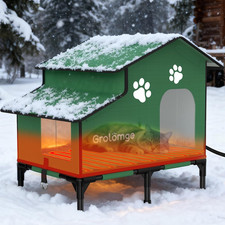 Large Outdoor Heated Cat House for Multiple Cats, Weatherproof Insulated Spire R
