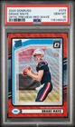 2024 Panini Donruss Rated Rookie Drake Maye RC Optic Preview Red Wave PSA 10