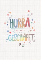 PrüFung Karte Mit Briefumschlag Schriftkarte, Naturkarton, Mit Regenbogenfolie