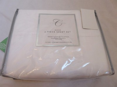 Charisma Tencel Lyocell 4P Queen Sheet Set 320TC White