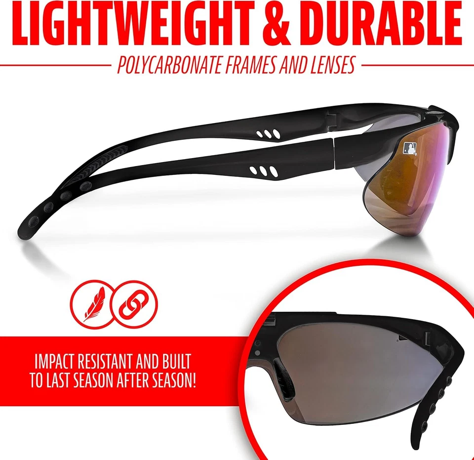 富兰克林体育棒球 + 垒球太阳镜 - 男式 + 女式运动太阳镜 — 第 4/4 张图片