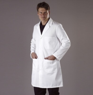Mens Laboratory Coat Jacket Doctor Baker Warehouse Doctor Butcher
