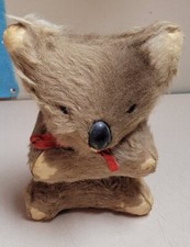Vintage  REAL FUR  Koala Bear Stuffed Animal  Teddy Bear 