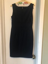 DKNY Scuba Sheath Dress Navy Sleeveless Size 6