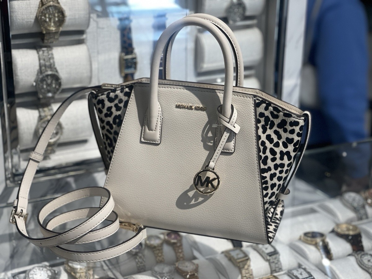 NWT Michael Kors Avril Small Cheetah Print Calf Hair and Leather