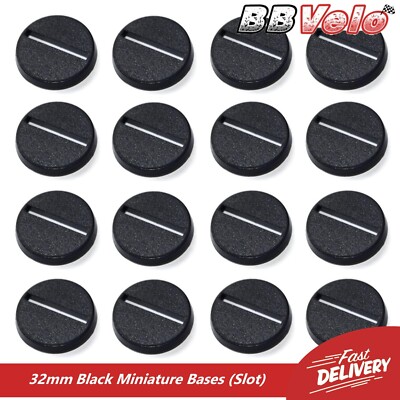 32mm Runde Slot Basen für Miniatur Modelle Wargaming Spiele Kompatibel mit GW WH