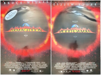 MOVIE POSTER ~ Armageddon 27x40'' D/S 1 Sheet 1998 Ben Affleck Bruce Willis ~
