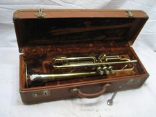 Vintage Chris Kratt Bb Trumpet Brass Musical Instrument Marching Christ Krait