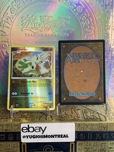 Pokemon Larvitar Mysterious Treasures 87/123 reverse holo LP +FREE MTG CARD