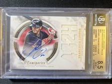 2018 Topps Luminaries Francisco Lindor Hit Kings Auto Relics Red Auto 10 /10 