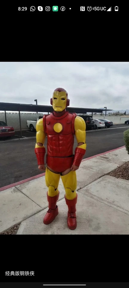 Traje Marvel Avengers Assemble Homem de Ferro Muscle Adulto Clássico Homem de Ferro - Imagem 3 de 4