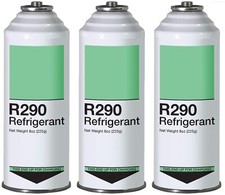 Refrigerant R290 - 3 Pack - Piercing Top Can (Inverted Charging)