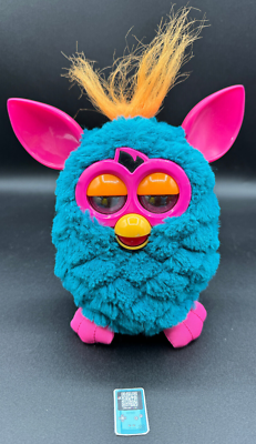Peluche Figurina Parlante Furby Tiger Electronics Hasbro Blu Rosa