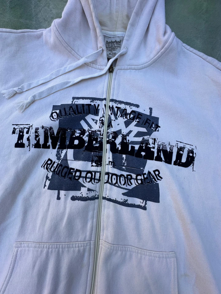 Sudadera con capucha Timberland vintage con cremallera completa para hombre talla XL. Foto 3 de 4