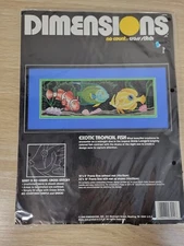 Dimensions  Exotic Tropical Fish No Count Cross Stitch 18” x 6” NEW Sealed