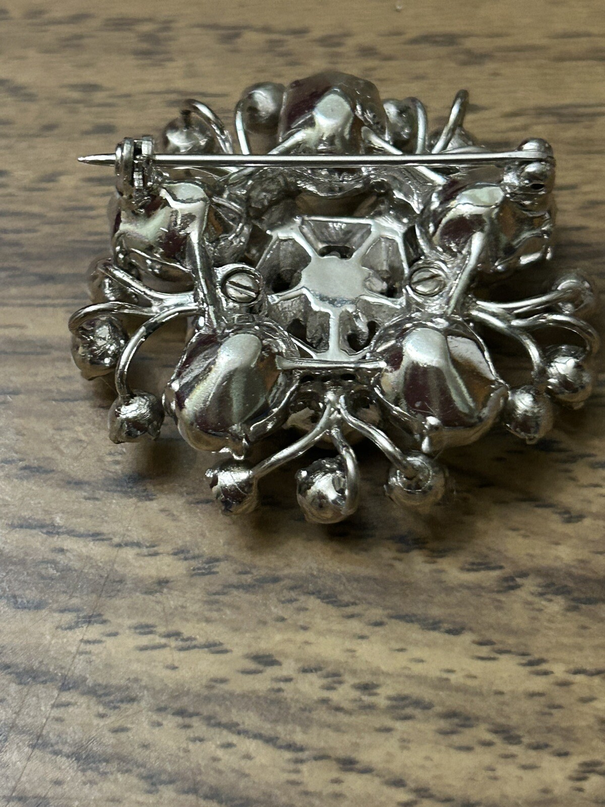 Vintage Eisenberg (Large E Script) Clear Rhinesto… - image 4