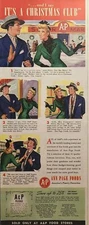 A&P Super Markets Ann Page Label Foods Christmas Club Vintage Print Ad 1942