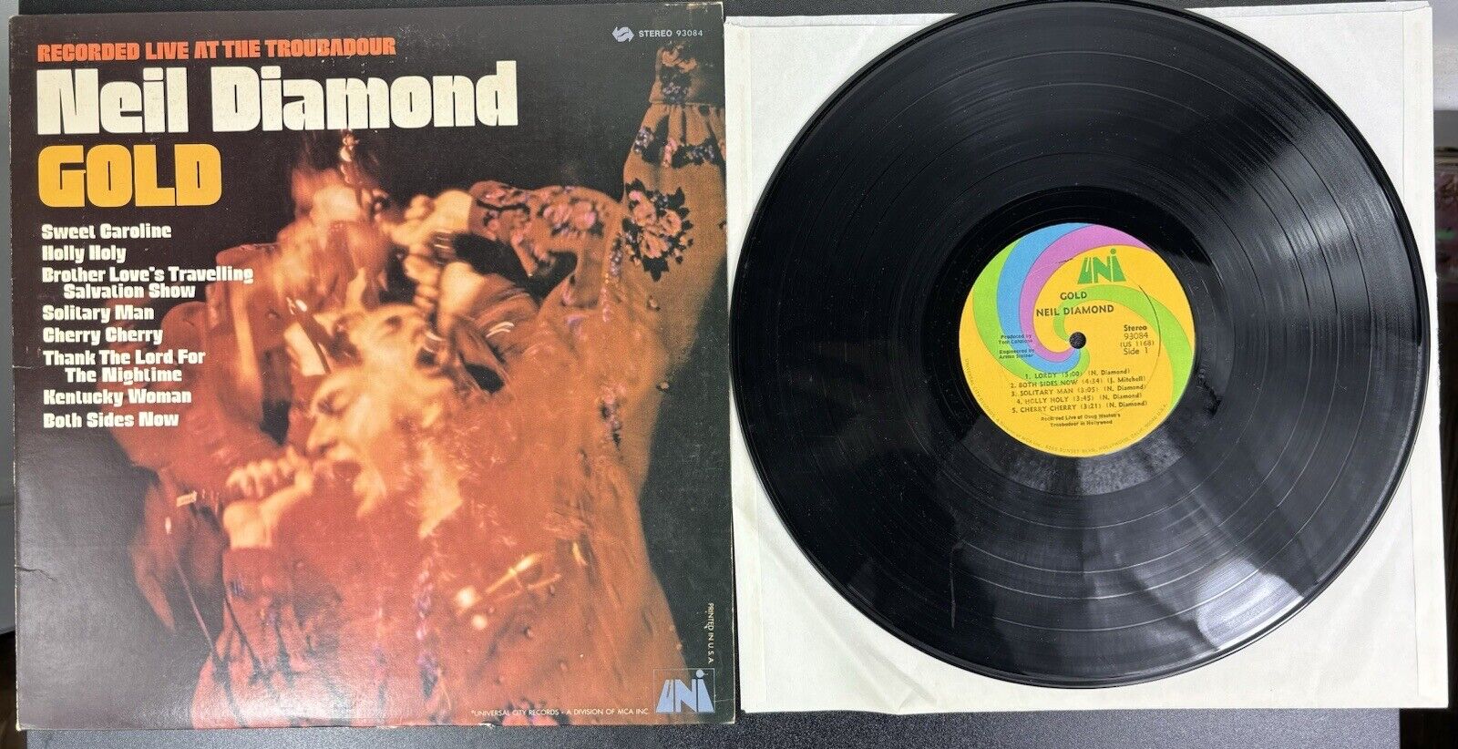 Neil Diamond Gold - Live At The Troubadour - Original 1970 Vinyl LP 93084