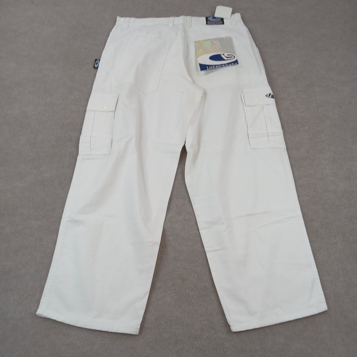 Vintage Interstate Cargo Pants Mens 40 (38x33 Actual) White Vintage Interstate Cargo Pants Mens 40 (38x33 Actual) White