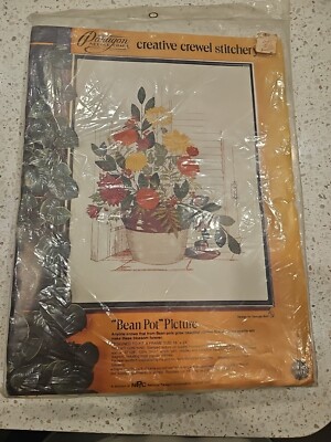 Kit De Broderie Crewel Paragon Giant Bouquet #0811 - Fleurs, Neuf Sous Sachet Scellé (NOS)