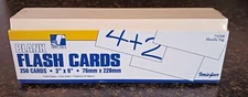 Spectra Blank Flash Cards 250 Unruled 3" x 9" Cards Manila Tag New/Sealed 