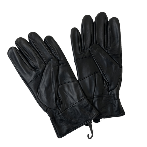 Ladies100 Genuine Black Leather Gloves, Fleece Lined Extra Soft warm