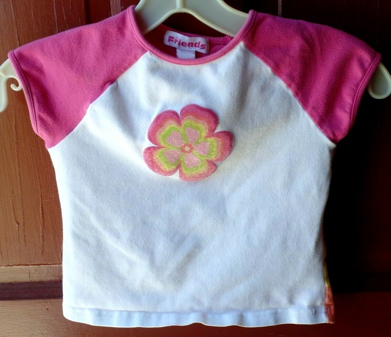 JUST FRIENDS Cotton Blend Multicolor Flower Pullover Top Size 6