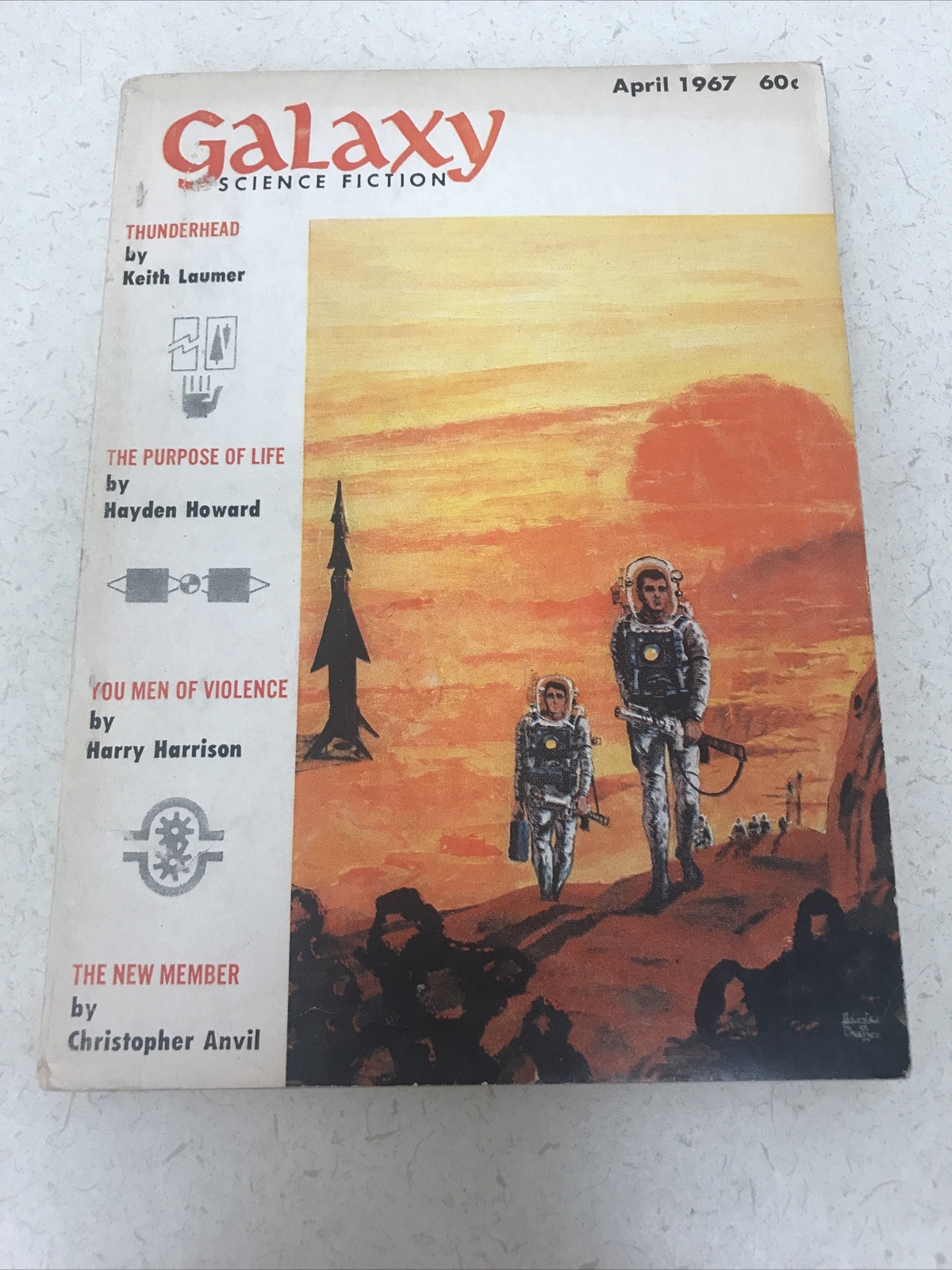 Vintage Space magazine Galaxy Science Fiction April 1967 NASA Star Wars Ship