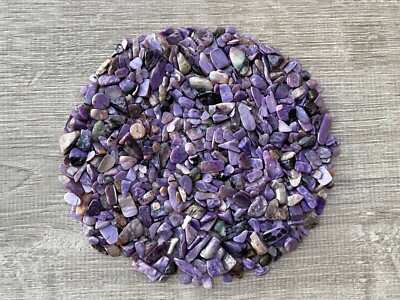 Grade A++ Charoite Semi Tumbled Gemstone Mini Chips 4 -13mm, Wholesale Bulk Lot