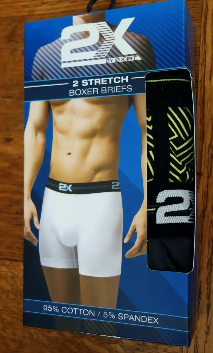 2(X)IST 2-Pack STRETCH BOXER BRIEFS Men's Underwear XLarge 40-42