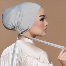 Ramadan Muslim Women Modal Turban Inner Hijab Cap Islamic Bonnet Under scarf Hat